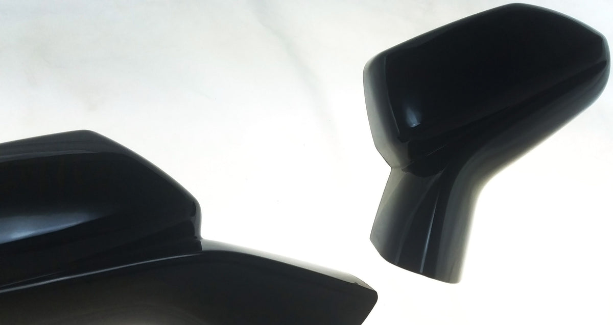 MC6227BLK 16-22 Chevrolet Camaro 2 PCS Full Gloss Black Tape-on Mirror Cover Chrome Delete Kit