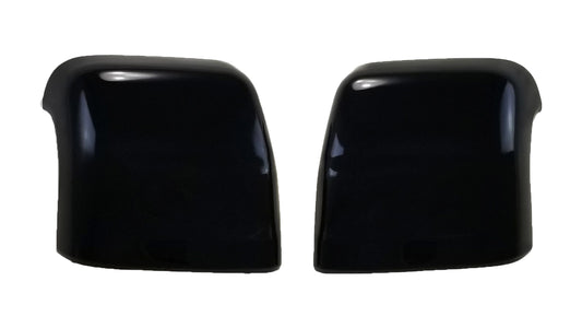 MC6228BLK 16-22 Nissan Titan XD Tow-style 2 PCS With Turn Signal Top Gloss Black Tape-on Mirror Cover Chrome Delete Kit