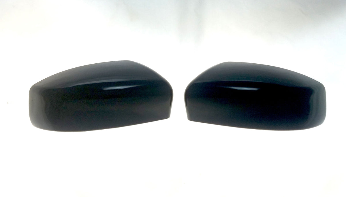 MC6232BLK 13-19 Nissan Sentra 2 PCS Top Gloss Black Tape-on Mirror Cover Chrome Delete Kit