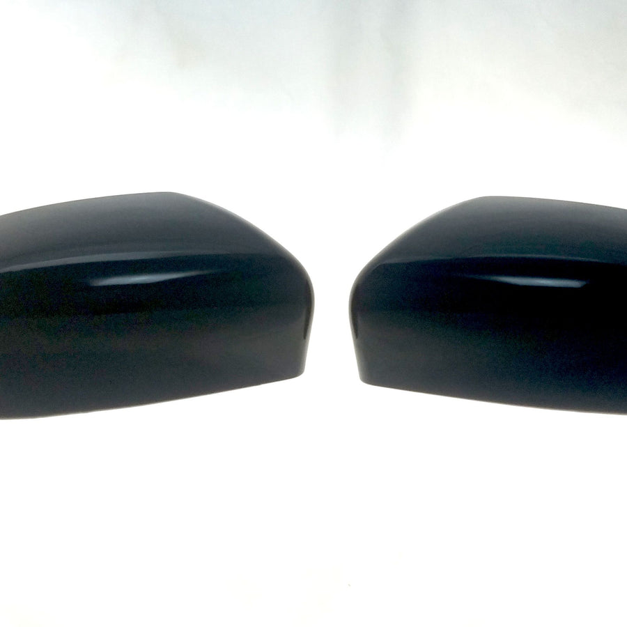 MC6232BLK 13-19 Nissan Sentra 2 PCS Top Gloss Black Tape-on Mirror Cover Chrome Delete Kit