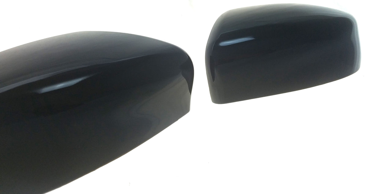 MC6232BLK 13-19 Nissan Sentra 2 PCS Top Gloss Black Tape-on Mirror Cover Chrome Delete Kit