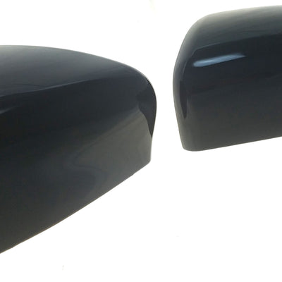 MC6232BLK 13-19 Nissan Sentra 2 PCS Top Gloss Black Tape-on Mirror Cover Chrome Delete Kit