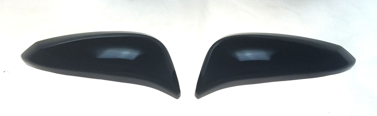 MC6234BLK 14-19 Toyota Highlander 2 PCS Top Gloss Black Tape-on Mirror Cover Chrome Delete Kit