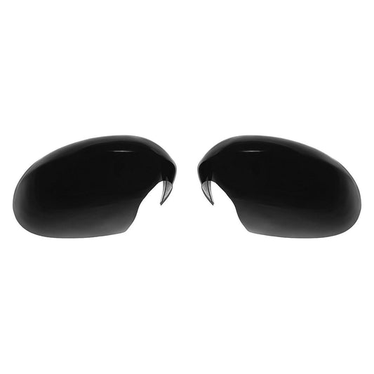 MC6235BLK 08-22 Dodge Challenger 2 PCS Full Gloss Black Tape-on Mirror Cover Chrome Delete Kit