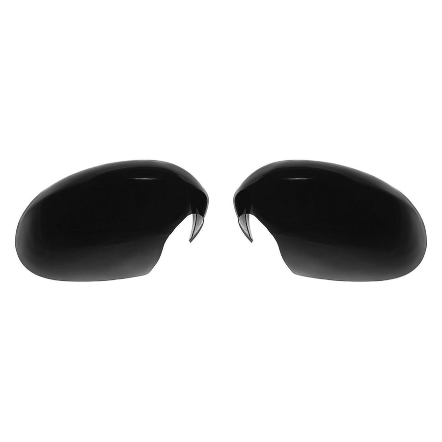 MC6235BLK 08-21 Dodge Challenger 2 PCS Full Gloss Black Tape-on Mirror Cover Chrome Delete Kit