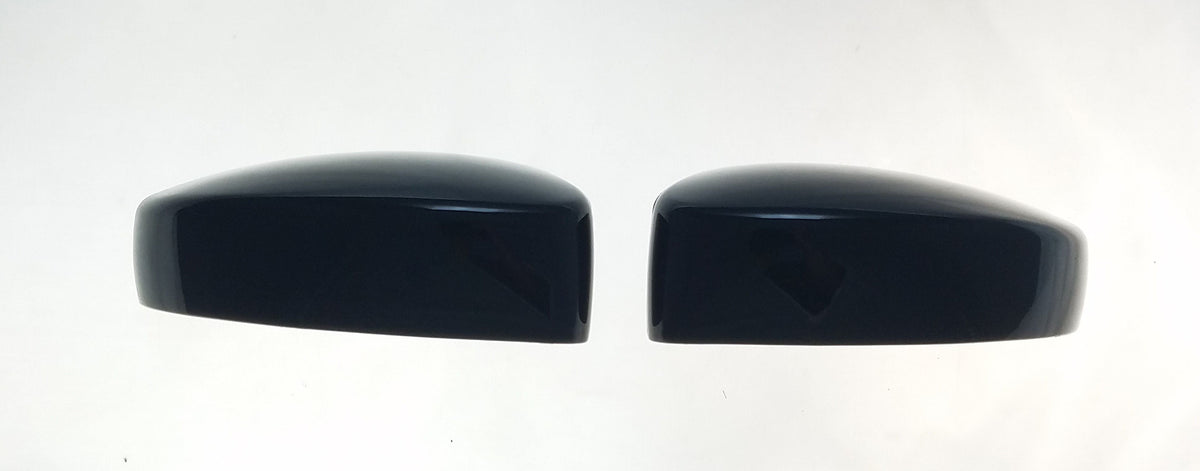 MC6240BLK 17-21 Jeep Compass 2 PCS Top Gloss Black Tape-on Mirror Cover Chrome Delete Kit