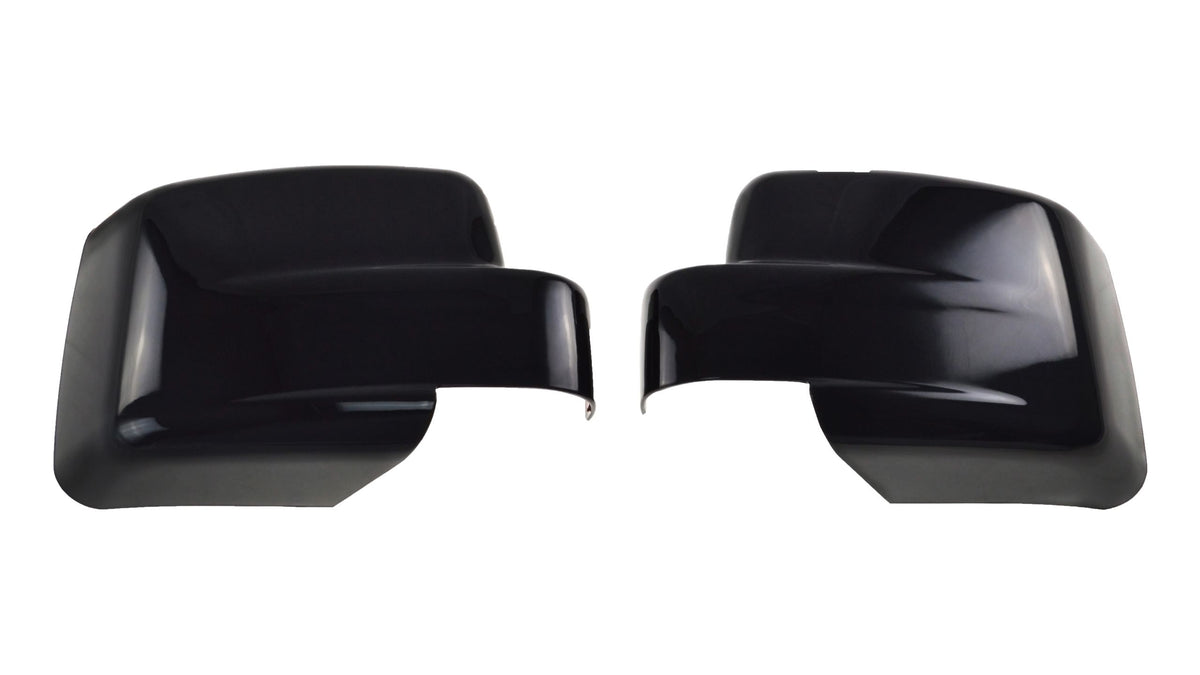 MC6243BLK 09-17 Jeep Patriot 2 PCS Full Gloss Black Tape-on Mirror Cover Chrome Delete Kit