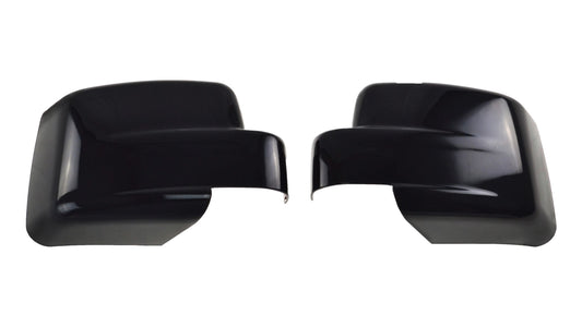 MC6243BLK 09-17 Jeep Patriot 2 PCS Full Gloss Black Tape-on Mirror Cover Chrome Delete Kit