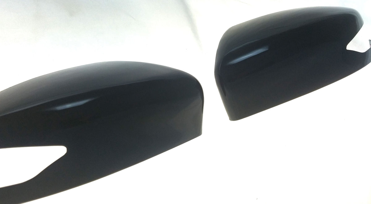 MC6244BLK 16-22 Nissan Maxima 2 PCS With Turn Signal Top Gloss Black Tape-on Mirror Cover Chrome Delete Kit