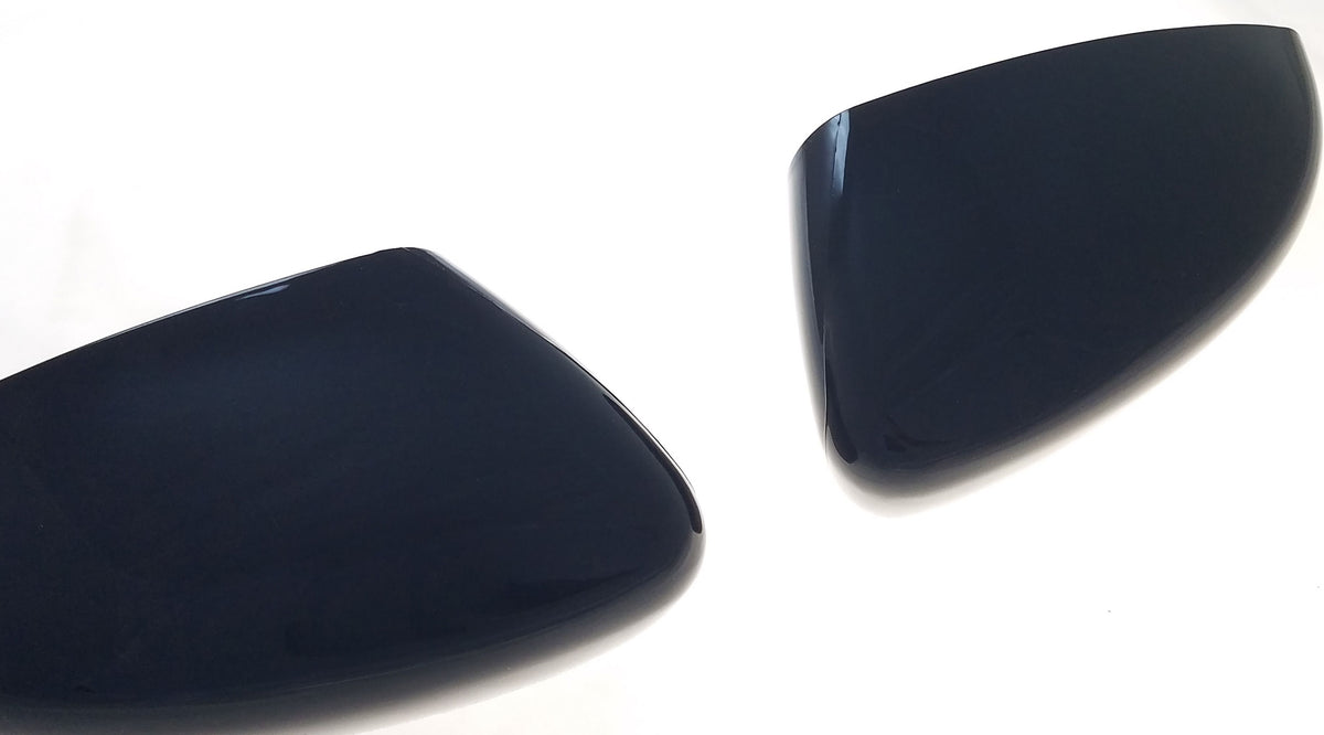 MC6248BLK 15-17 Chrysler 200 2 PCS No Turn Signal Top Gloss Black Tape-on Mirror Cover Chrome Delete Kit