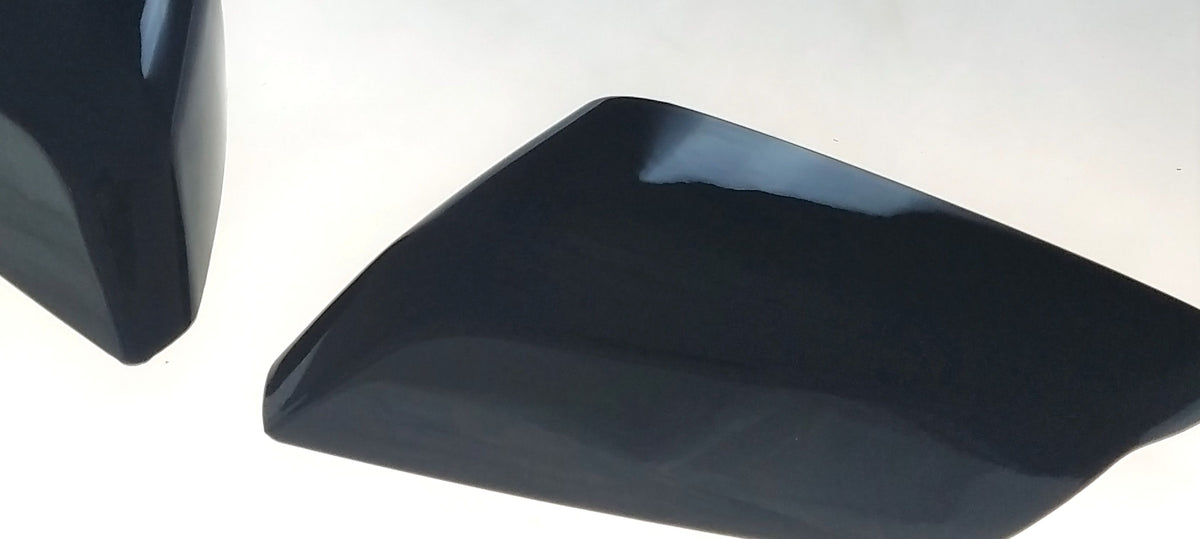 MC6249BLK 16-21 Chevrolet Malibu 2 PCS Top Gloss Black Tape-on Mirror Cover Chrome Delete Kit