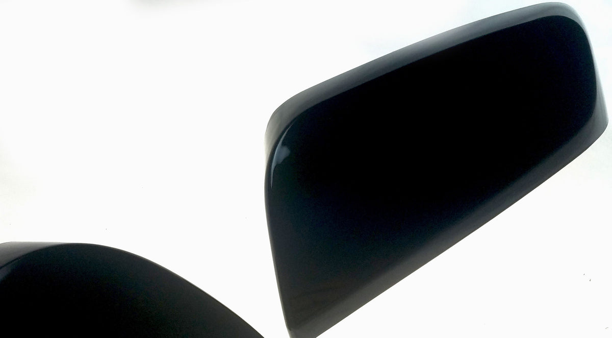 MC6251BLK 13-20 Chevrolet Impala 2 PCS Top Gloss Black Tape-on Mirror Cover Chrome Delete Kit