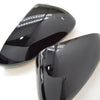 MC6252BLK 13-20 Ford Fusion 2 PCS No Turn Signal Top Gloss Black Tape-on Mirror Cover Chrome Delete Kit