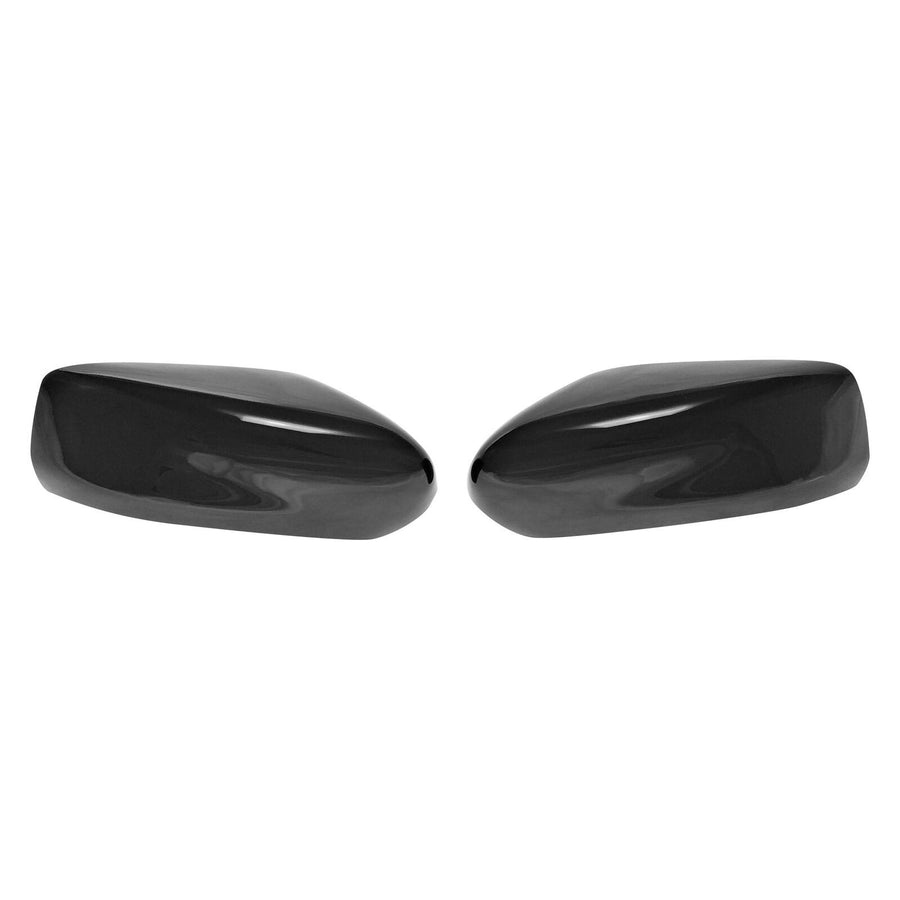 MC6257BLK 13-18 Nissan Altima 2 PCS No Turn Signal Top Gloss Black Tape-on Mirror Cover Chrome Delete Kit