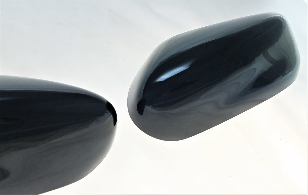 MC6257BLK 13-18 Nissan Altima 2 PCS No Turn Signal Top Gloss Black Tape-on Mirror Cover Chrome Delete Kit