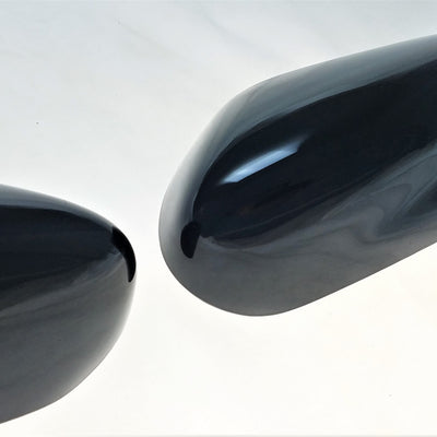 MC6257BLK 13-18 Nissan Altima 2 PCS No Turn Signal Top Gloss Black Tape-on Mirror Cover Chrome Delete Kit