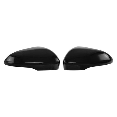 MC6259BLK 13-20 Ford Fusion 2 PCS With Turn Signal Top Gloss Black Tape-on Mirror Cover Chrome Delete Kit