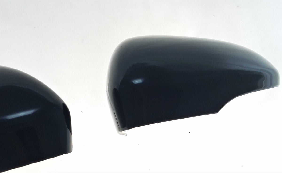 MC6259BLK 13-20 Ford Fusion 2 PCS With Turn Signal Top Gloss Black Tape-on Mirror Cover Chrome Delete Kit