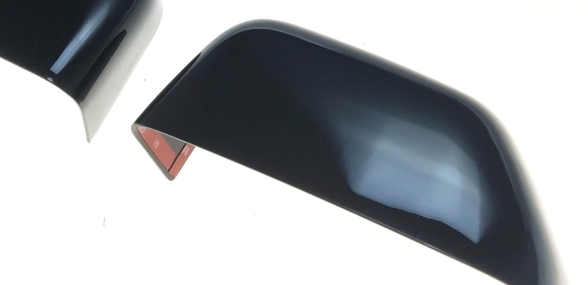 MC6262BLK 17-22 Ford F-250 Super Duty/F-350 Super Duty 2 PCS Top Gloss Black Tape-on Mirror Cover Chrome Delete Kit
