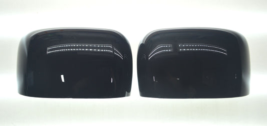 MC6269BLK 15-22 Jeep Renegade 2 PCS No Turn Signal Full Gloss Black Tape-on Mirror Cover Chrome Delete Kit