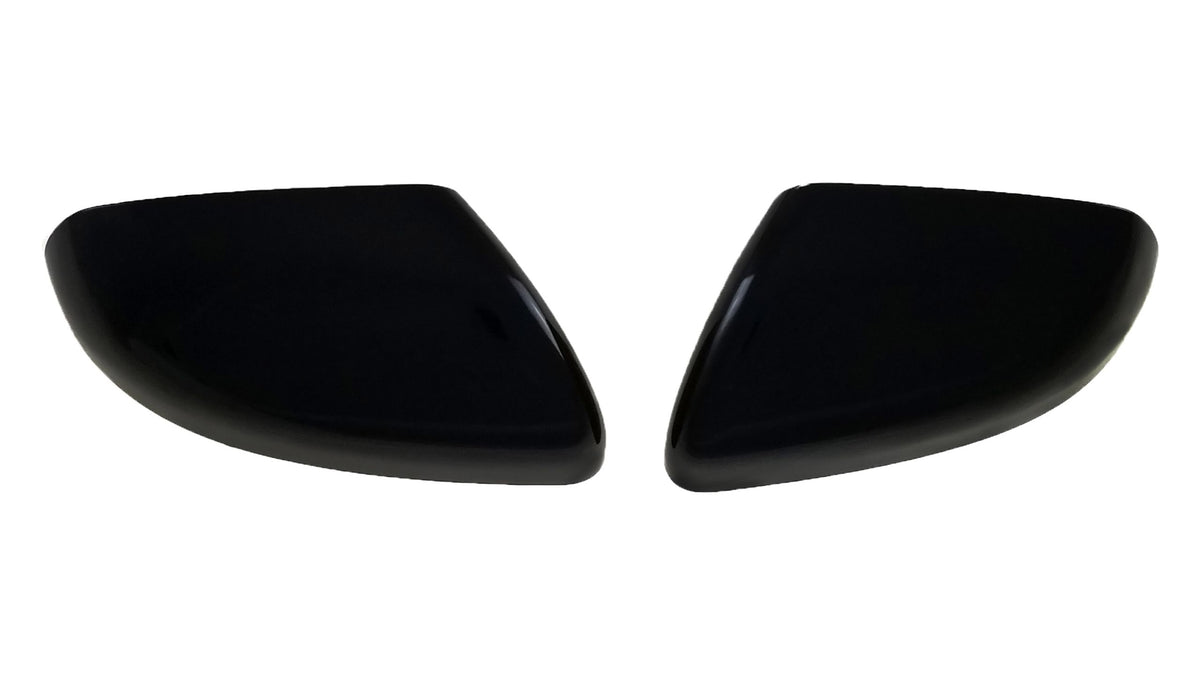 MC6272BLK 15-21 Ford Edge 2 PCS No Turn Signal Top Gloss Black Tape-on Mirror Cover Chrome Delete Kit