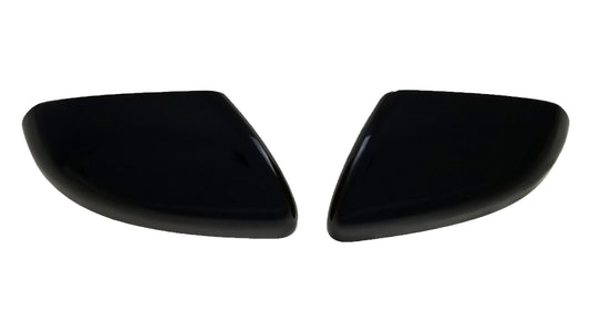 MC6272BLK 15-21 Ford Edge 2 PCS No Turn Signal Top Gloss Black Tape-on Mirror Cover Chrome Delete Kit