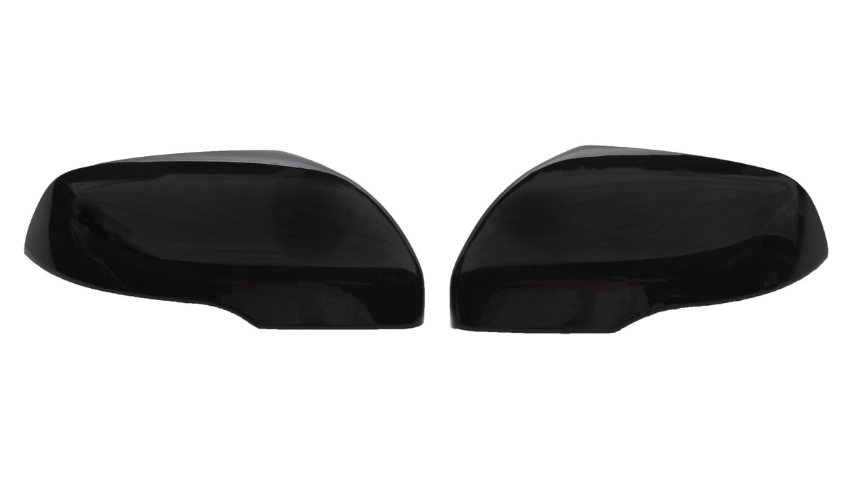MC6276BLK 15-22 Ford Edge 2 PCS With Turn Signal Top Gloss Black Tape-on Mirror Cover Chrome Delete Kit