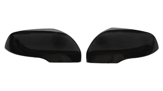 MC6276BLK 15-22 Ford Edge 2 PCS With Turn Signal Top Gloss Black Tape-on Mirror Cover Chrome Delete Kit