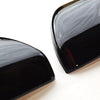 MC6276BLK 15-22 Ford Edge 2 PCS With Turn Signal Top Gloss Black Tape-on Mirror Cover Chrome Delete Kit