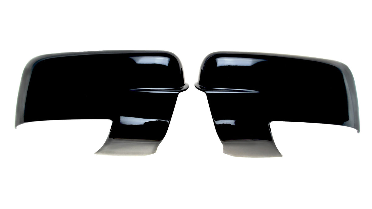 MC6277BLK 13-18 Ram 1500 2 PCS With Turn Signal Full Gloss Black Tape-on Mirror Cover Chrome Delete Kit