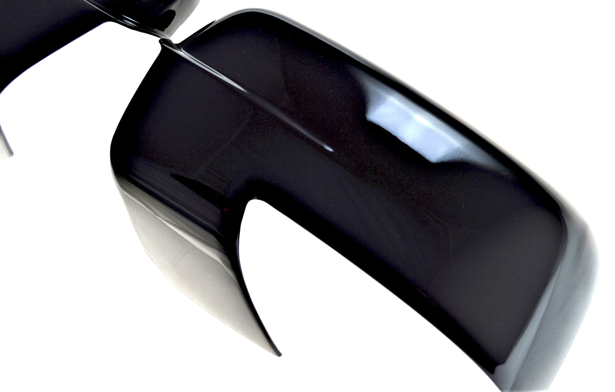 MC6277BLK 13-18 Ram 1500 2 PCS With Turn Signal Full Gloss Black Tape-on Mirror Cover Chrome Delete Kit