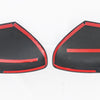 MC6278BLK 17-20 Honda Ridgeline 2 PCS No Turn Signal Top Gloss Black Tape-on Mirror Cover Chrome Delete Kit