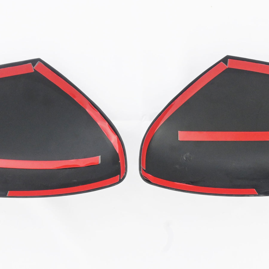 MC6278BLK 16-21 Honda Pilot 2 PCS No Turn Signal Top Gloss Black Tape-on Mirror Cover Chrome Delete Kit