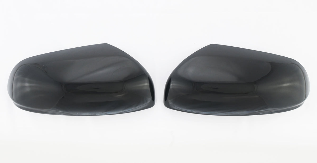 MC6278BLK 16-21 Honda Pilot 2 PCS No Turn Signal Top Gloss Black Tape-on Mirror Cover Chrome Delete Kit