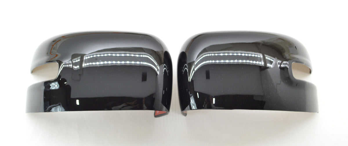 MC6280BLK 15-22 Jeep Renegade 2 PCS With Turn Signal Full Gloss Black Tape-on Mirror Cover Chrome Delete Kit