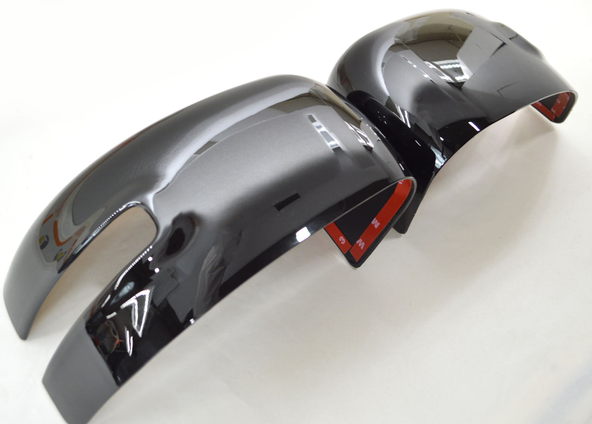 MC6280BLK 15-22 Jeep Renegade 2 PCS With Turn Signal Full Gloss Black Tape-on Mirror Cover Chrome Delete Kit