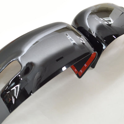 MC6280BLK 15-22 Jeep Renegade 2 PCS With Turn Signal Full Gloss Black Tape-on Mirror Cover Chrome Delete Kit