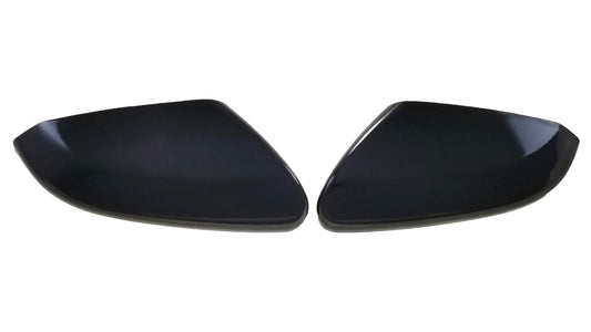 MC6281BLK 16-21 Honda Civic 2 PCS Top Gloss Black Tape-on Mirror Cover Chrome Delete Kit