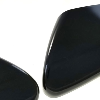 MC6281BLK 19-22 Honda Insight 2 PCS Top Gloss Black Tape-on Mirror Cover Chrome Delete Kit