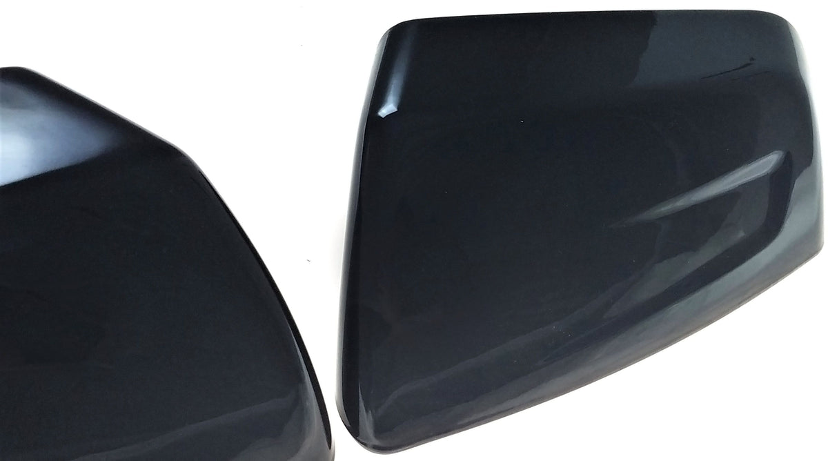 MC6282BLK 17-19 GMC Acadia 2 PCS Top Gloss Black Tape-on Mirror Cover Chrome Delete Kit