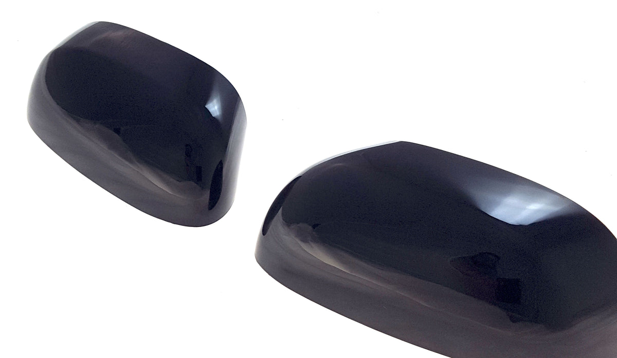 MC6283BLK 14-19 Kia Soul 2 PCS Top Gloss Black Tape-on Mirror Cover Chrome Delete Kit