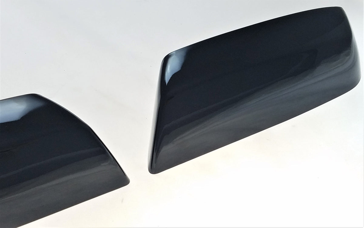 MC6284BLK 14-18 Chevrolet Silverado 1500 2 PCS Top Gloss Black Replacement Mirror Cover Chrome Delete Kit