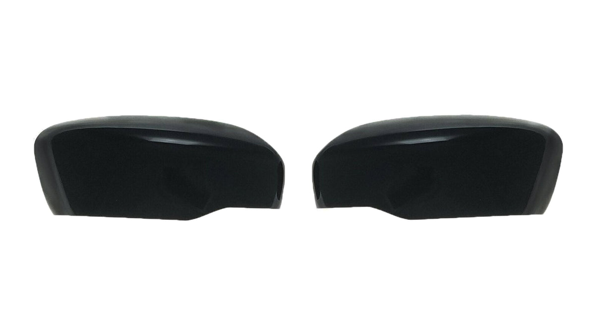 MC6285BLK 14-20 Nissan Rogue 2 PCS No Turn Signal Top Gloss Black Tape-on Mirror Cover Chrome Delete Kit