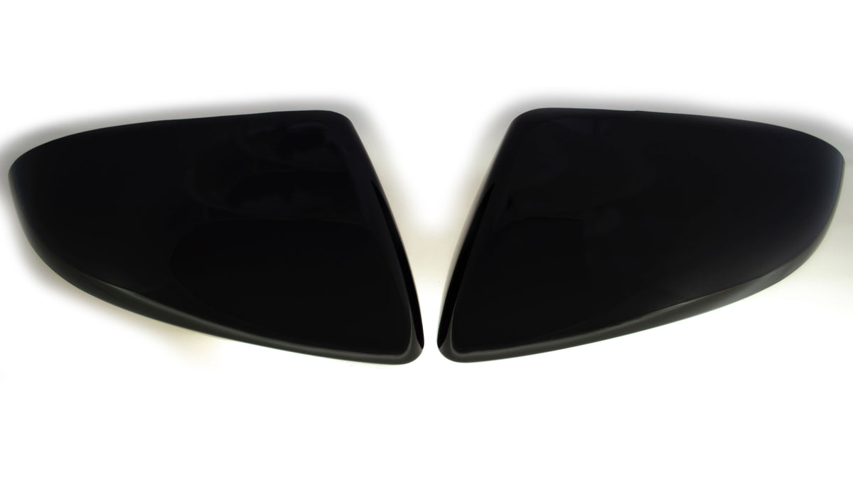 MC6286BLK 16-21 Hyundai Elantra 2 PCS No Turn Signal Top Gloss Black Tape-on Mirror Cover Chrome Delete Kit