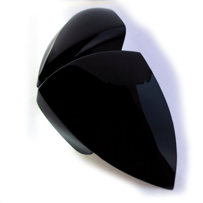 MC6286BLK 16-21 Hyundai Elantra 2 PCS No Turn Signal Top Gloss Black Tape-on Mirror Cover Chrome Delete Kit