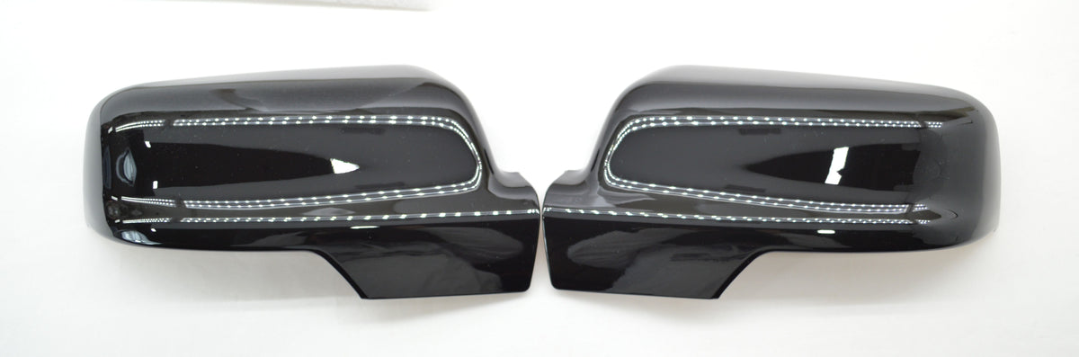 MC6290BLK 19-22 Ram 1500 2 PCS With Turn Signal Top Gloss Black Tape-on Mirror Cover Chrome Delete Kit