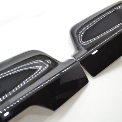 MC6290BLK 19-22 Ram 1500 2 PCS With Turn Signal Top Gloss Black Tape-on Mirror Cover Chrome Delete Kit