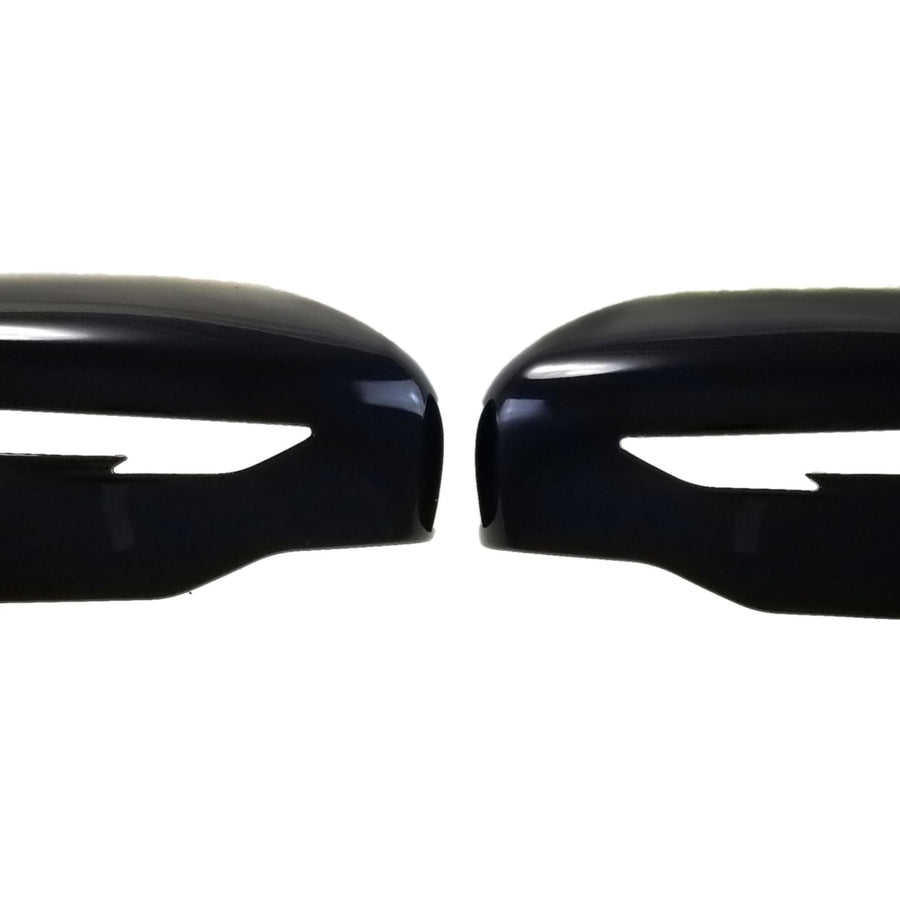 MC6293BLK 14-20 Nissan Rogue 2 PCS With Turn Signal Top Gloss Black Tape-on Mirror Cover Chrome Delete Kit