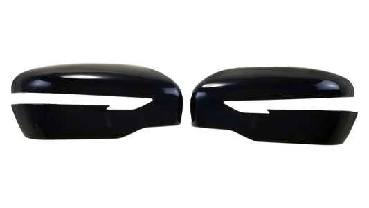 MC6293BLK 15-22 Nissan Murano 2 PCS With Turn Signal Top Gloss Black Tape-on Mirror Cover Chrome Delete Kit