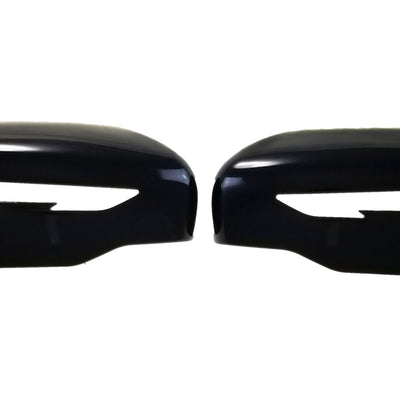 MC6293BLK 15-20 Nissan Murano 2 PCS With Turn Signal Top Gloss Black Tape-on Mirror Cover Chrome Delete Kit